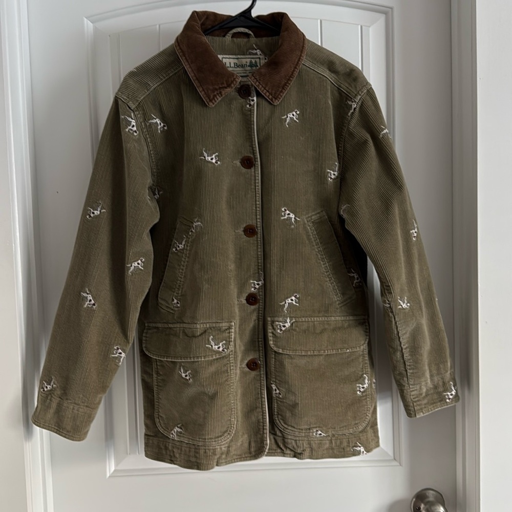 LL BEAN Vintage Barn Jacket w/hunting dog